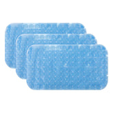 Kuber Industries Bath Mat | PVC Bathroom Mat | Shower Bath Mat | Floor Tub Mat | Foot Massager Mat | Anti-Skid Shower Bathroom Mat | B-01A |Pack of 3| Blue